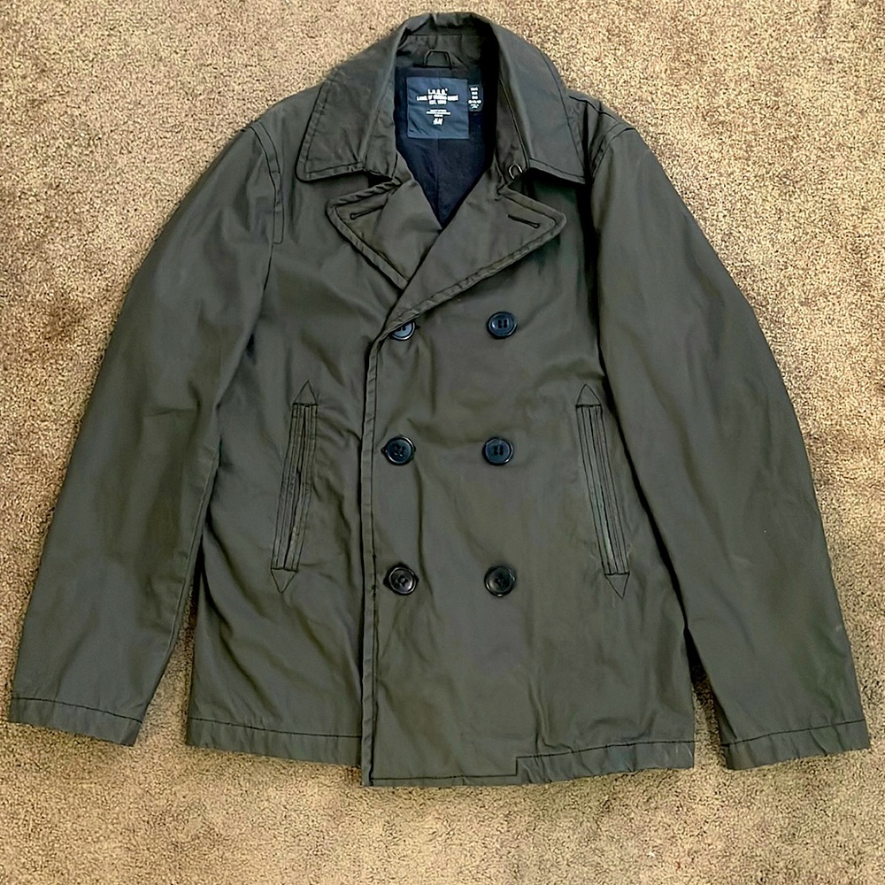 H&M Mens Pea Coat Jacket
